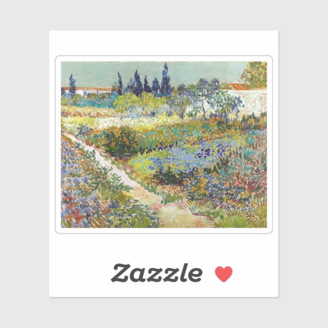 Vincent van Gogh Garden at Arles Aufkleber (Blatt)