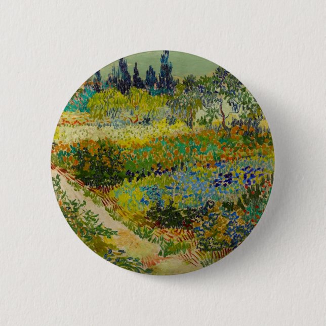 Vincent Van Gogh Garden at Arles Button (Vorderseite)