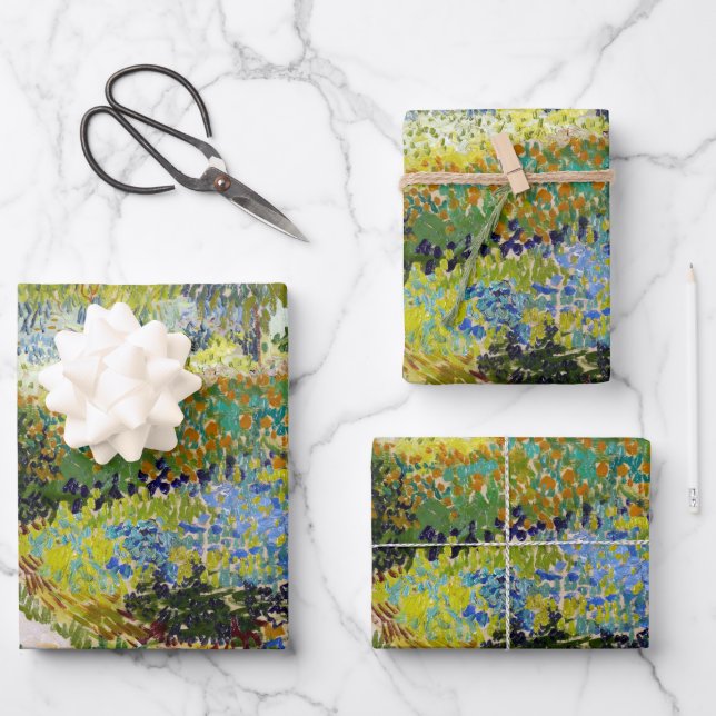 Vincent van Gogh Garden at Arles Poster Geschenkpapier Set (Vorderseite)