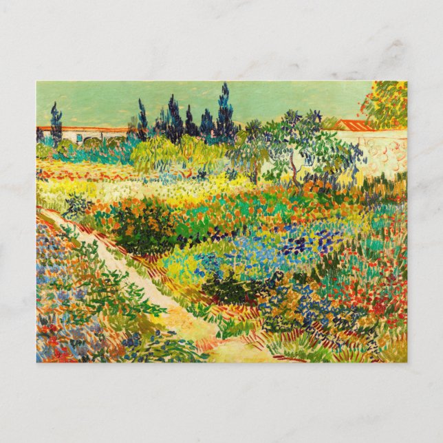 Vincent Van Gogh Garden at Arles Postkarte (Vorderseite)