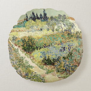 Vincent Van Gogh Garden at Arles Rundes Kissen