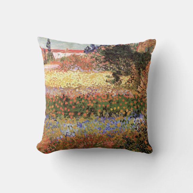 Vincent Van Gogh Garden von Blume Kissen (Vorderseite)