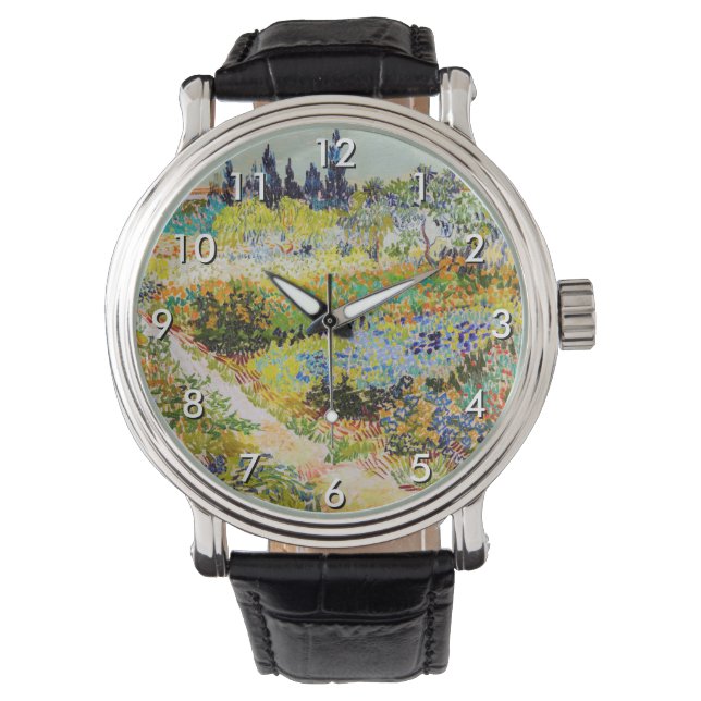 Vincent van Gogh - Garten bei Arles Armbanduhr (Vorderseite)