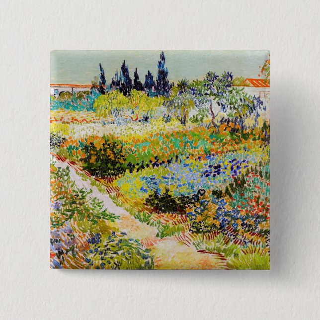 Vincent van Gogh - Garten bei Arles Button (Vorderseite)