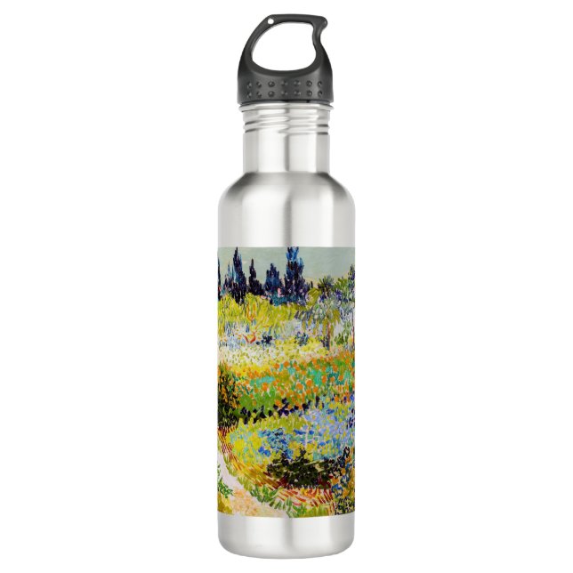 Vincent van Gogh - Garten bei Arles Edelstahlflasche (Vorderseite)