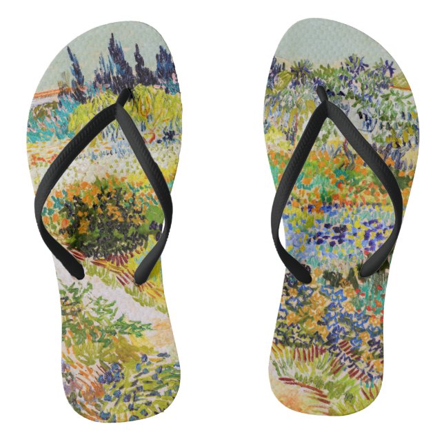 Vincent van Gogh - Garten bei Arles Flip Flops (Fußbett)