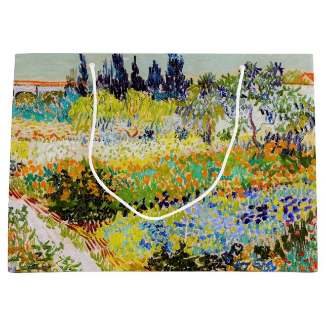 Vincent van Gogh - Garten bei Arles Große Geschenktüte (Vorderseite)