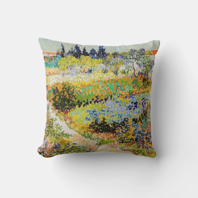Vincent van Gogh - Garten bei Arles Kissen (Vorderseite)