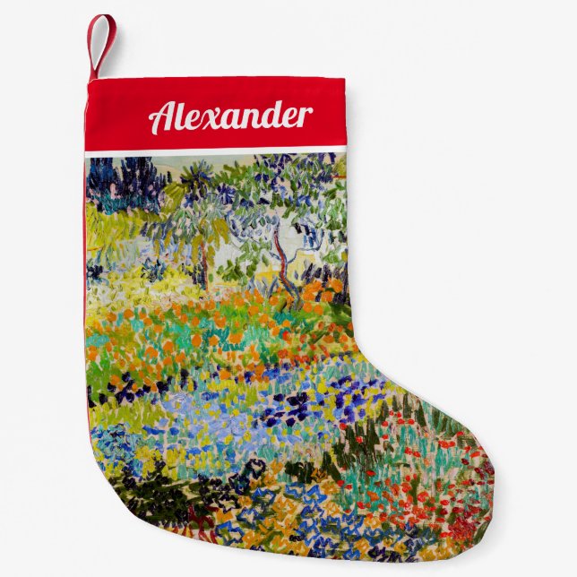 Vincent van Gogh - Garten bei Arles Kleiner Weihnachtsstrumpf (Vorderseite)
