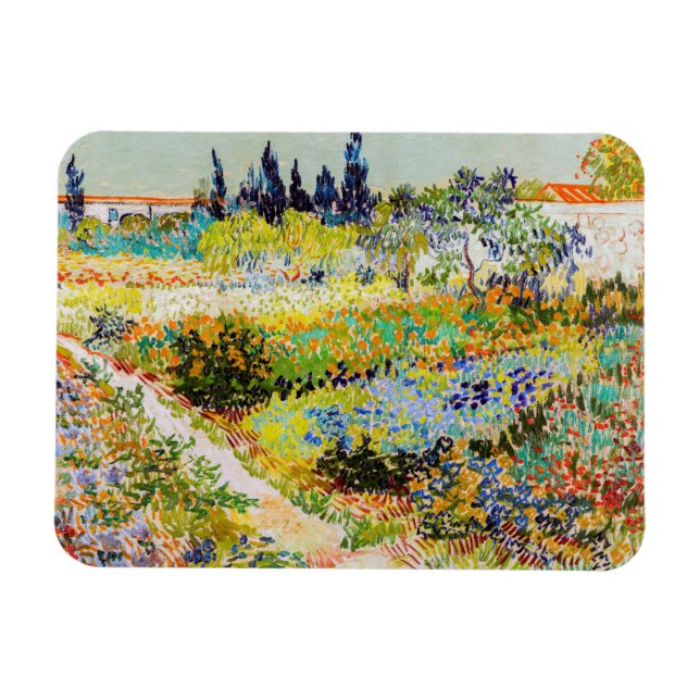 Vincent van Gogh - Garten bei Arles Magnet (Horizontal)