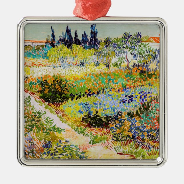 Vincent van Gogh - Garten bei Arles Ornament Aus Metall (Vorne)