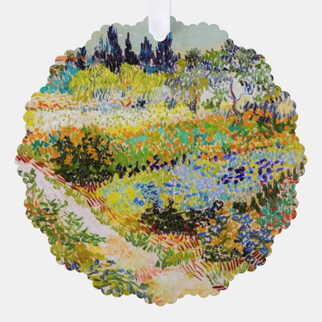 Vincent van Gogh - Garten bei Arles Ornament Karte (Vorderseite)