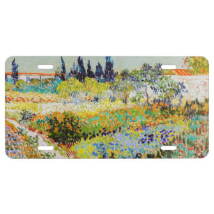 Vincent van Gogh - Garten bei Arles US Nummernschild