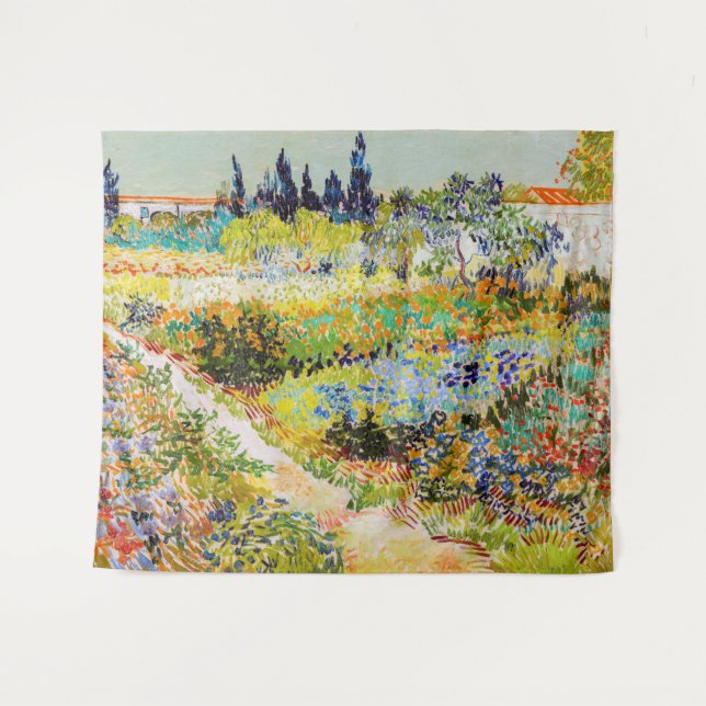 Vincent van Gogh - Garten bei Arles Wandteppich (Vorderseite (Horizontal))