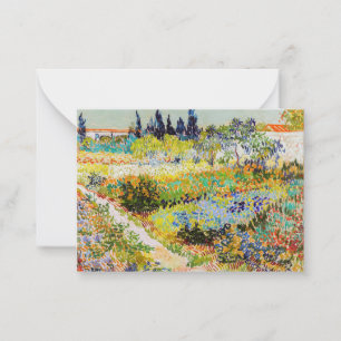 Vincent van Gogh - Garten in Arles Mitteilungskarte