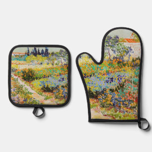 Vincent van Gogh - Garten in Arles Ofenhandschuh & Topflappen-Set