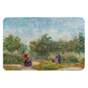 Vincent van Gogh - Garten in Montmarte mit Liebend Magnet