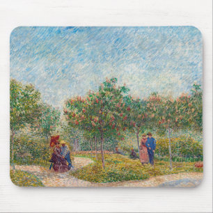Vincent van Gogh - Garten in Montmarte mit Liebend Mousepad