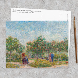 Vincent van Gogh - Garten in Montmarte mit Liebend Postkarte