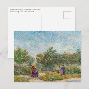 Vincent van Gogh - Garten in Montmarte mit Liebend Postkarte