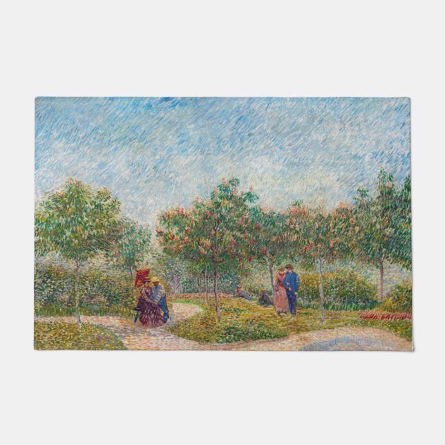 Vincent van Gogh - Garten in Montmarte mit Verlieb Fußmatte (Vorderseite)