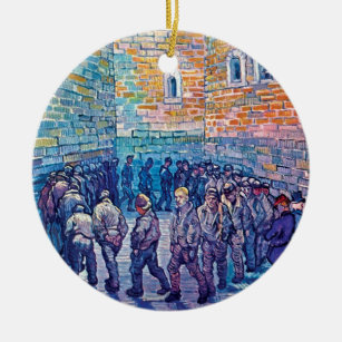 Vincent Van Gogh - Gefangene, die die Runde laufen Keramik Ornament