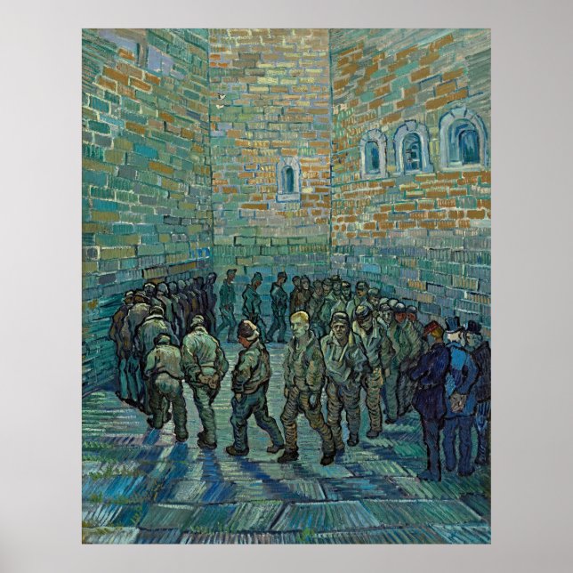 Vincent van Gogh: Gefangene, die Sport treiben Poster (Vorne)