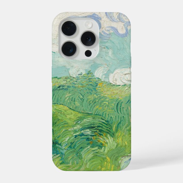 Vincent Van Gogh Gemälde Grüne Weizenfeld  iPhone 15 Pro Hülle (Rückseite)