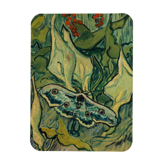 Vincent van Gogh - Giant Peacock Moth Magnet (Vertikal)