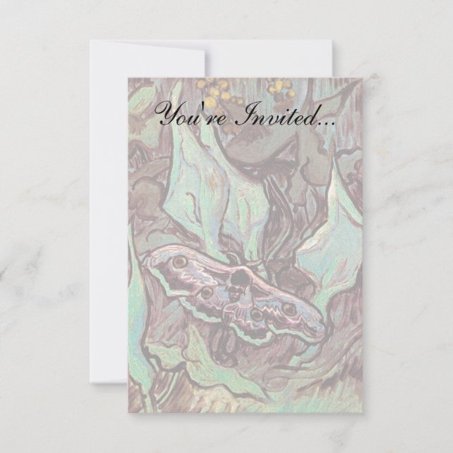 Vincent Van Gogh - Great Peacock Moth Fine Art Einladung (Vorderseite)