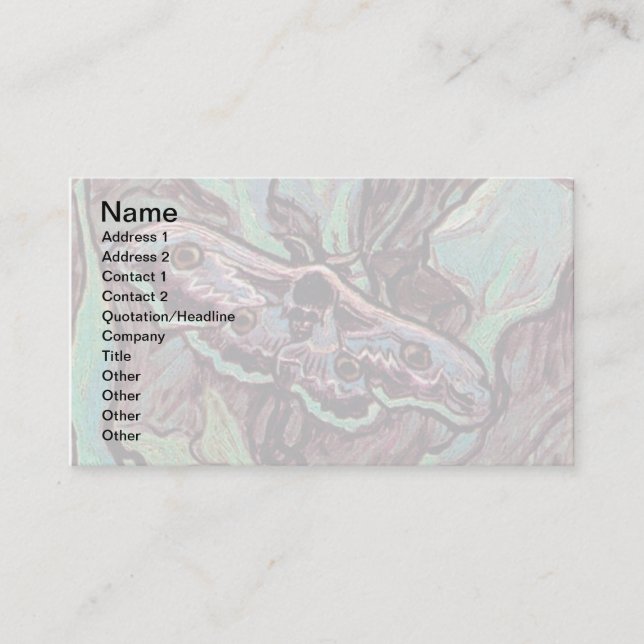 Vincent Van Gogh - Great Peacock Moth Fine Art Visitenkarte (Vorderseite)