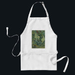 Vincent van Gogh - Great Peacock Moth Schürze<br><div class="desc">Die Große Pfauenmotte (1889) von Vincent van Gogh ist eine Vintage Kunst noch Leben Post-Impressionismus Naturmalerei. Ein Insekt, die Kaisermotte, in einem Frühjahrsgarten mit Calla Lily Blume und anderen Pflanze. Van Gogh nannte es eine "Totenkopfmotte" und malte einen Schädel auf der Rückseite seines Körpers. Über den Künstler: Vincent Willem van...</div>