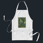 Vincent van Gogh - Great Peacock Moth Schürze<br><div class="desc">Die Große Pfauenmotte (1889) von Vincent van Gogh ist eine Vintage Kunst noch Leben Post-Impressionismus Naturmalerei. Ein Insekt, die Kaisermotte, in einem Frühjahrsgarten mit Calla Lily Blume und anderen Pflanze. Van Gogh nannte es eine "Totenkopfmotte" und malte einen Schädel auf der Rückseite seines Körpers. Über den Künstler: Vincent Willem van...</div>