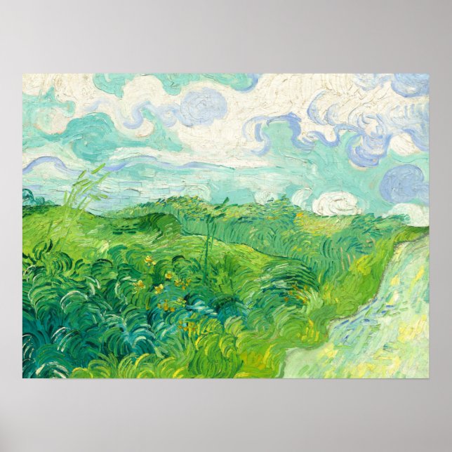 Vincent Van Gogh Green Wheatfield Poster (Vorne)
