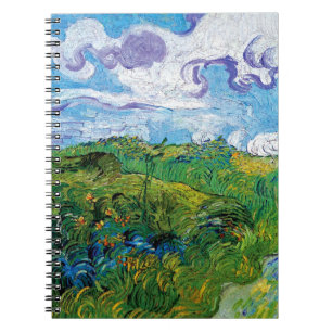 Vincent Van Gogh - Grüne Weizenfelder in Auvers Notizblock