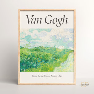 Vincent van Gogh Grüne Weizenfelder Kunstprint Poster