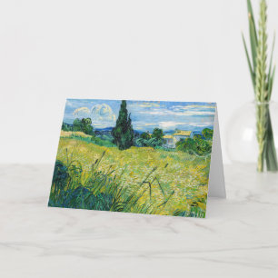Vincent van Gogh - Grüne Weizenfelder mit Zypresse Karte