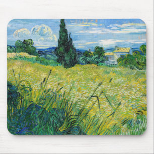 Vincent van Gogh - Grüne Weizenfelder mit Zypresse Mousepad