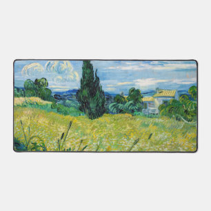 Vincent van Gogh - Grüne Weizenfelder mit Zypresse Schreibtischunterlage