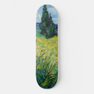 Vincent van Gogh - Grüne Weizenfelder mit Zypresse Skateboard