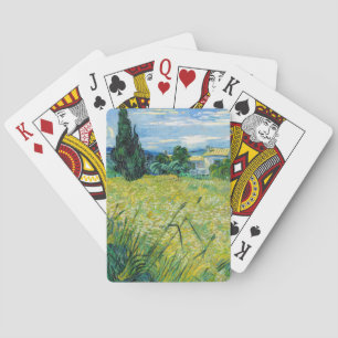 Vincent van Gogh - Grüne Weizenfelder mit Zypresse Spielkarten