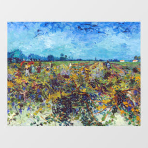 Vincent van Gogh - Grüner Weinberg Fensteraufkleber