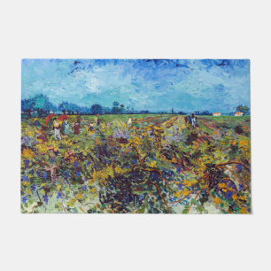 Vincent van Gogh - Grüner Weinberg Fußmatte