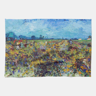 Vincent van Gogh - Grüner Weinberg Geschirrtuch