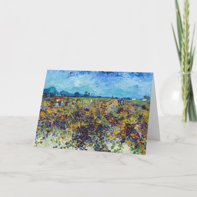 Vincent van Gogh - Grüner Weinberg Karte (Vorderseite)