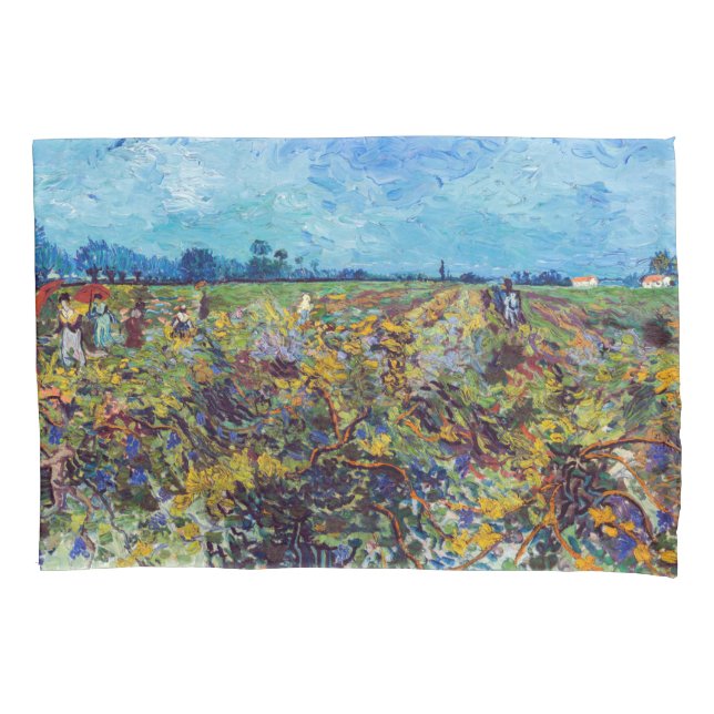 Vincent van Gogh - Grüner Weinberg Kissenbezug (Vorderseite)