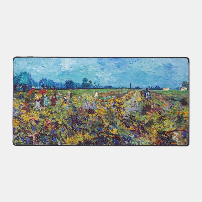Vincent van Gogh - Grüner Weinberg Schreibtischunterlage (Vorderseite)