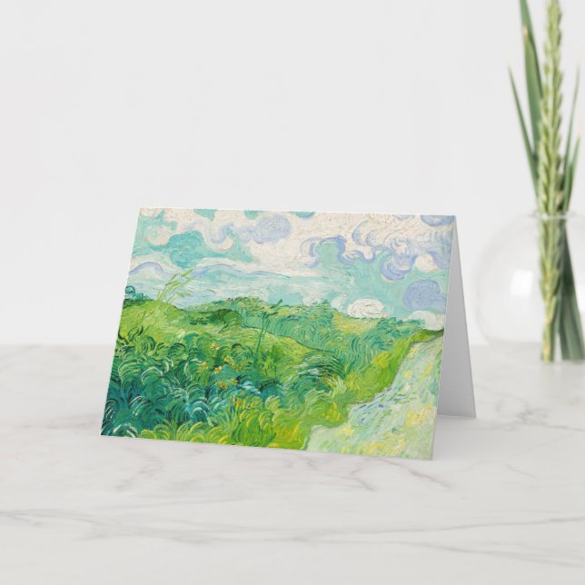 Vincent van Gogh - Grünes Weizenfeld, Auvers Karte (Vorderseite)