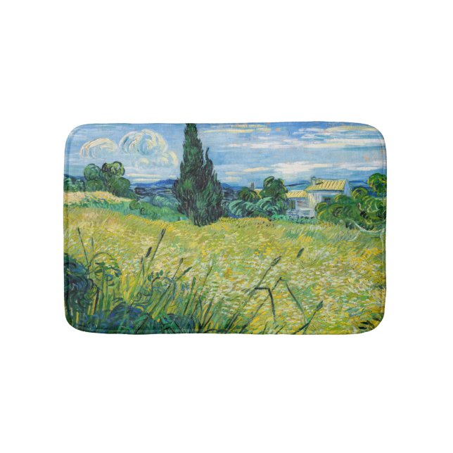 Vincent van Gogh - Grünes Weizenfeld mit Cypress Badematte (Vorderseite)