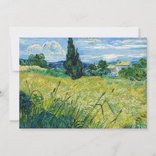 Vincent van Gogh - Grünes Weizenfeld mit Cypress Dankeskarte